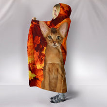 Load image into Gallery viewer, Abyssinian Cat Print Hooded Blanket-Free Shipping